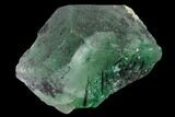 Large Green Fluorite Crystals over Schorl - Namibia #169369-3